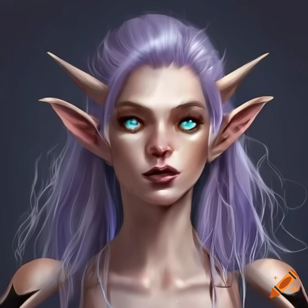 A tall and beautiful female astral elf with long hair