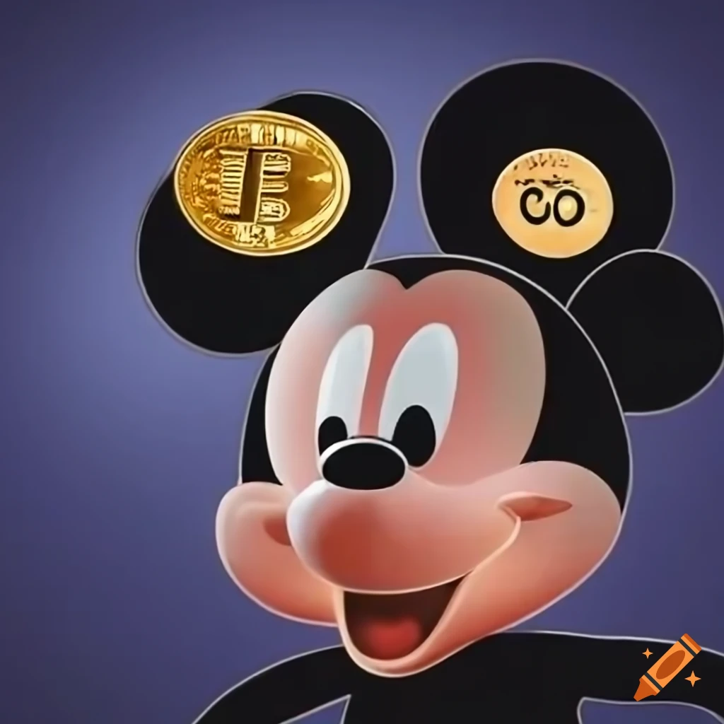 Mickey avec un bitcoin on Craiyon