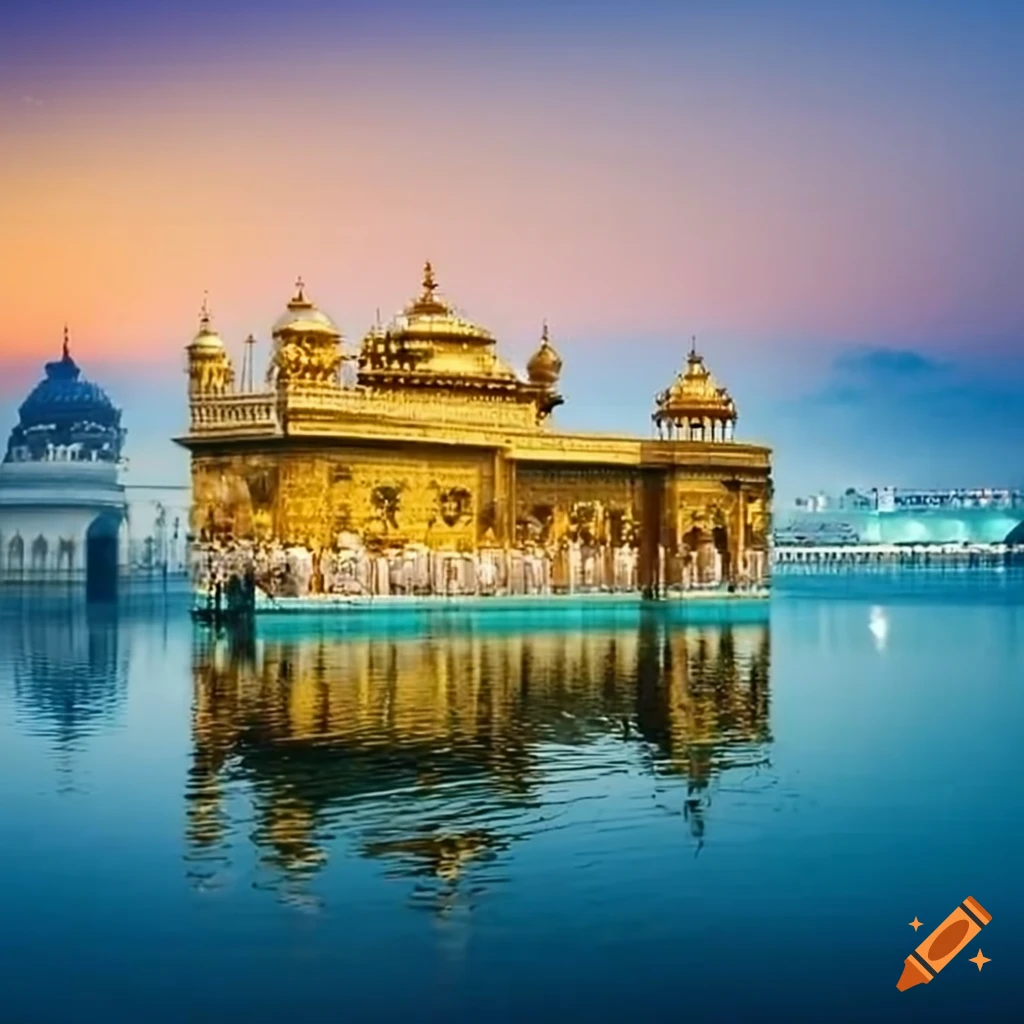 The Castle Decor Golden Temple/Darbar sahib Set of 5 Big Size (27x48)  Multiple Frames Wall Art Painting for living room,Bedroom,Drawing  room,Hotels-Wooden Framed-Digital Painting : Amazon.in: Home & Kitchen