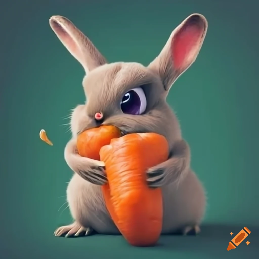 That's the biggest carrot I've ever seen #bunnygirl #sillyrabbit #bunn