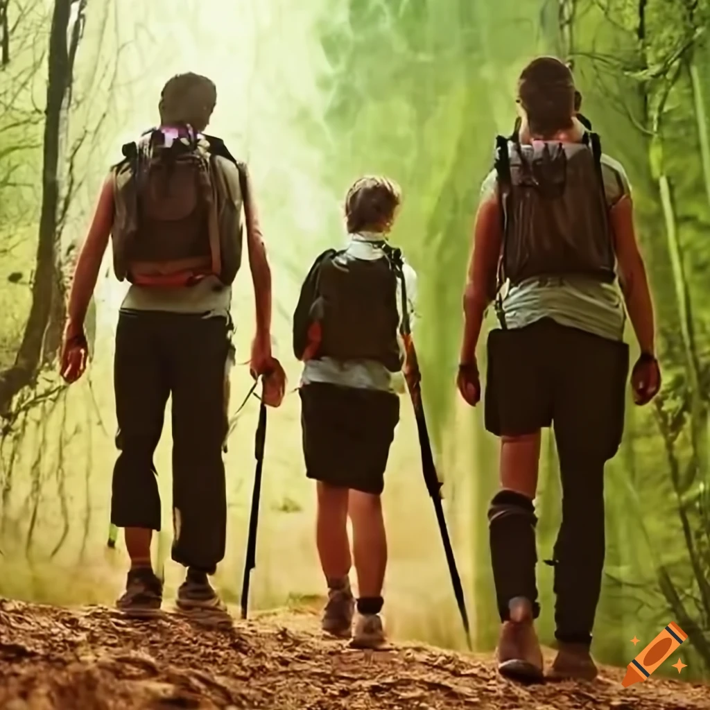 A group of hikers on Craiyon