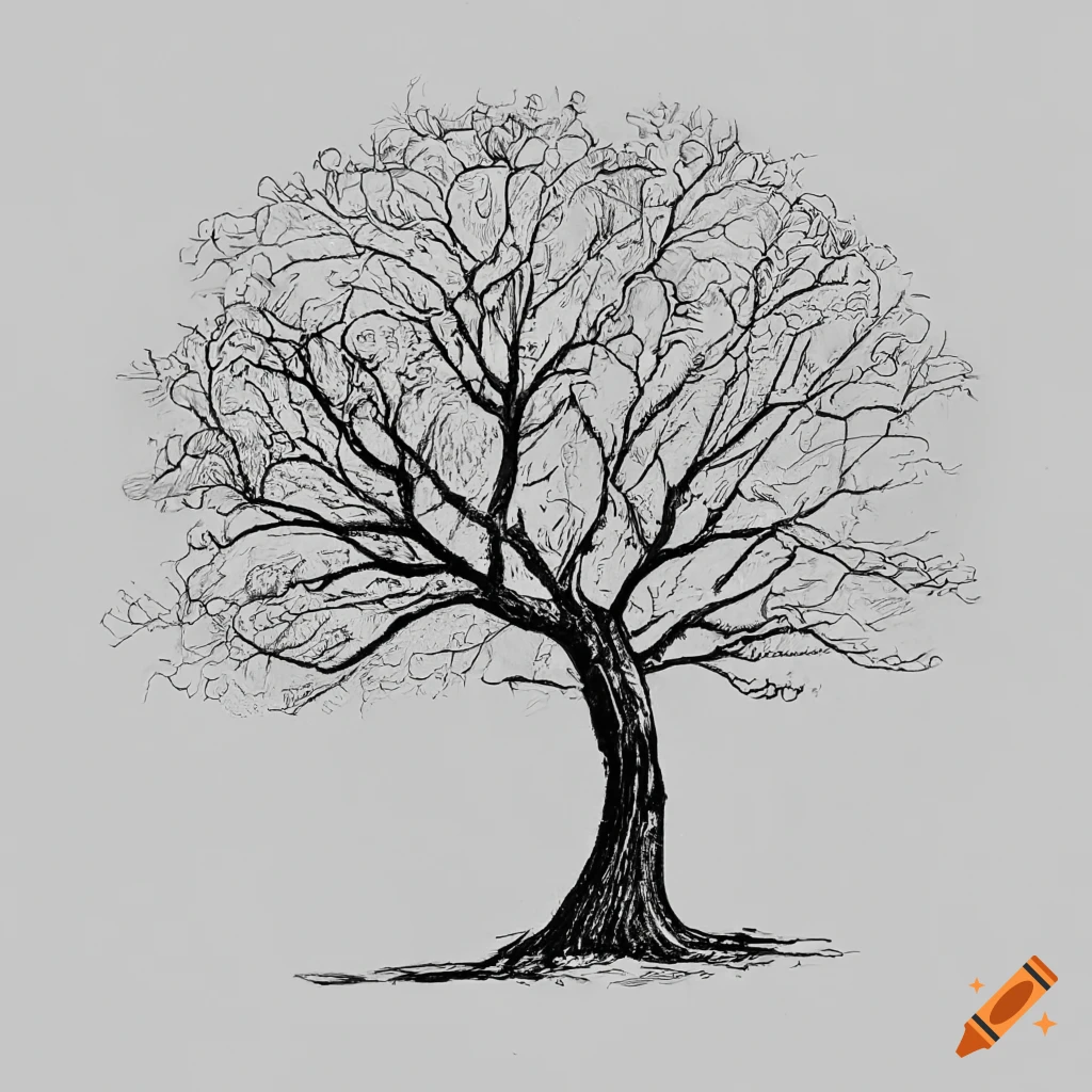 Best tree without leaves drawing tutorial for competition || Easy drawing -  YouTube