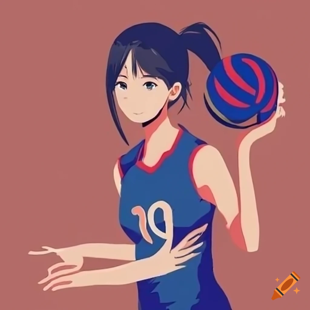 Girl, volleyball player