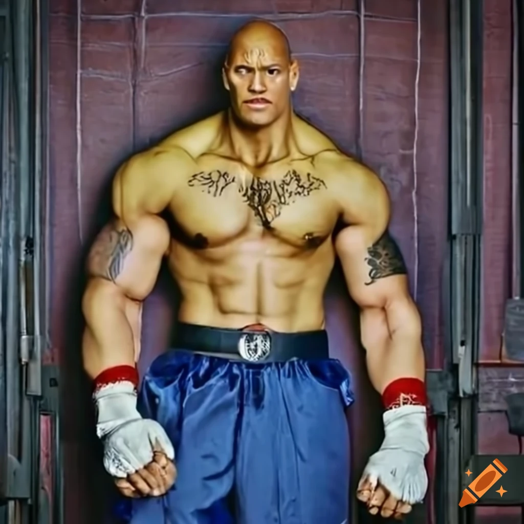 Actor Dwayne Johnson strikes a pose while filming a scene for the hit HBO  series 