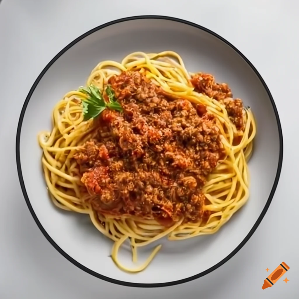 Spaghetti bolognese, high definition, product advertisement on Craiyon