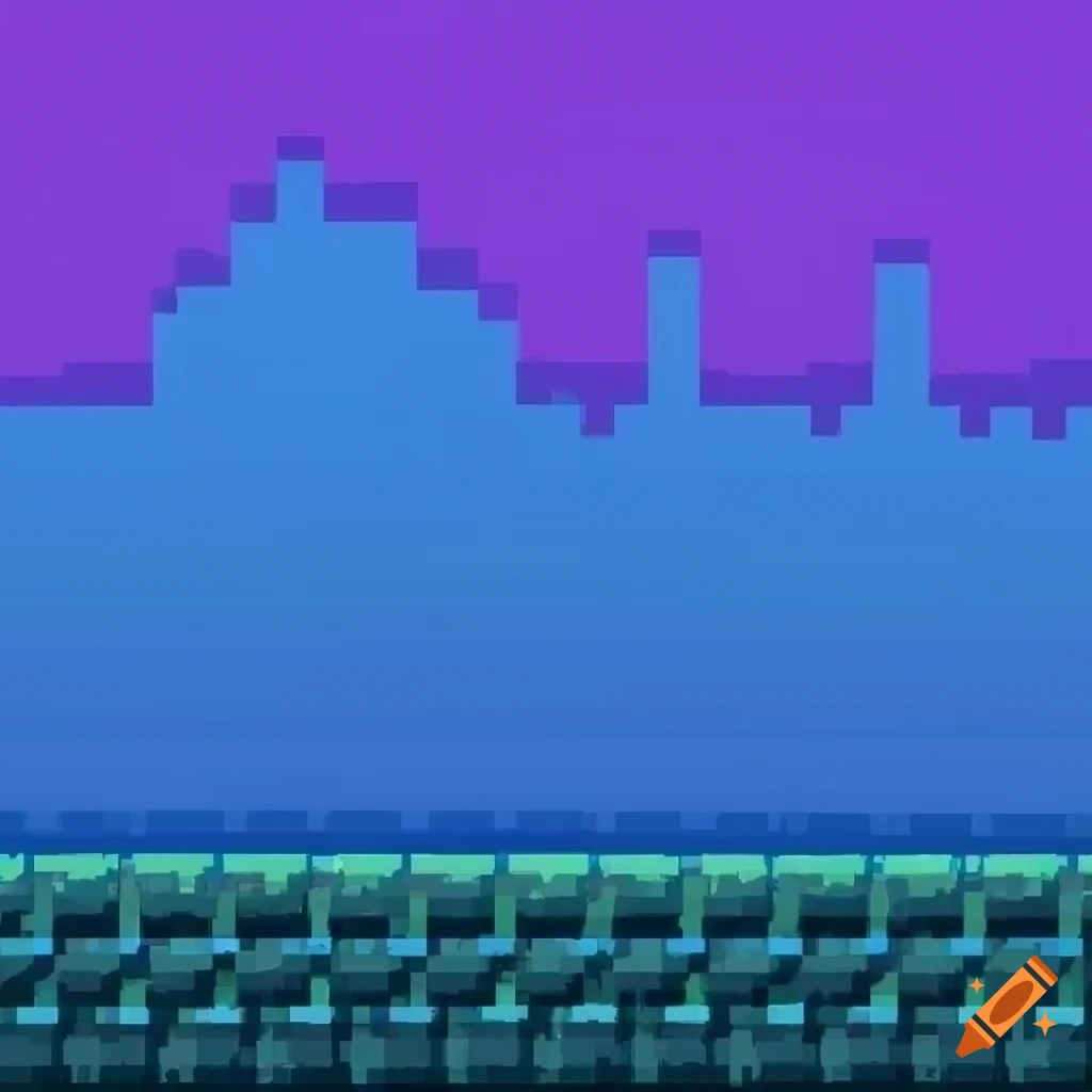 Pixelated background for a video game on Craiyon