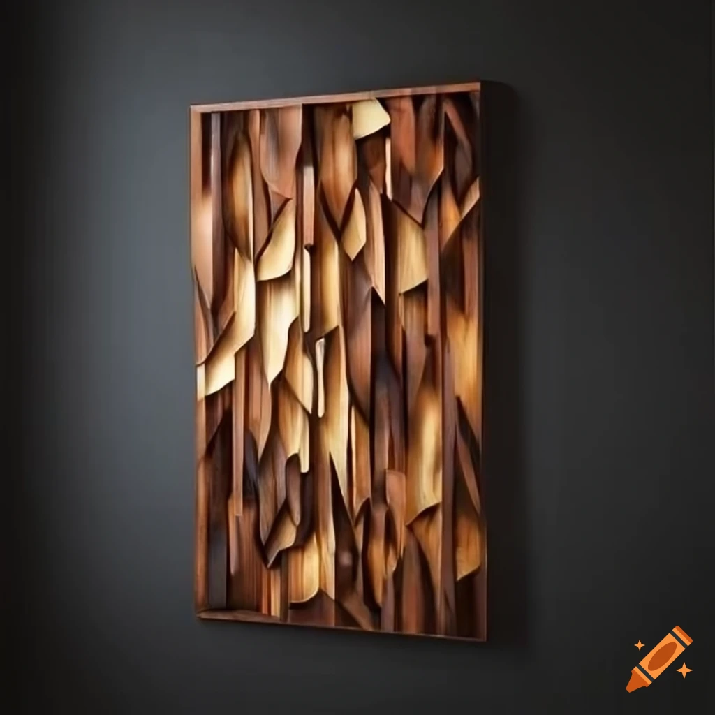 Handmade wooden wall art luxury and modern on Craiyon