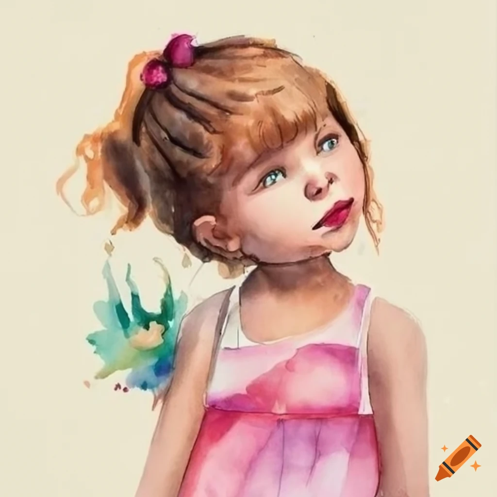 Acuarela Del Dibujo Del ` S De Los Niños Imagen de archivo - Imagen de  poco, feliz: 81853213