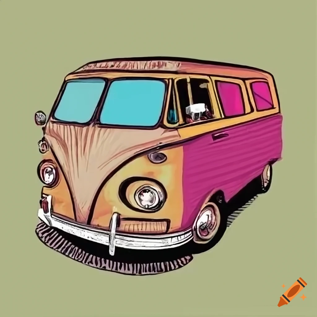 Vintage van in a pop art style on Craiyon