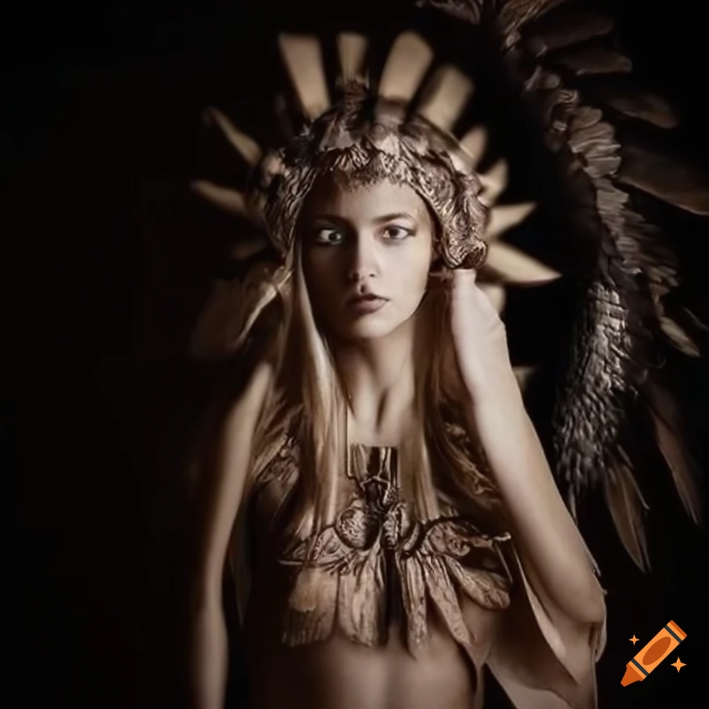 Mythical creature with eagle and human features