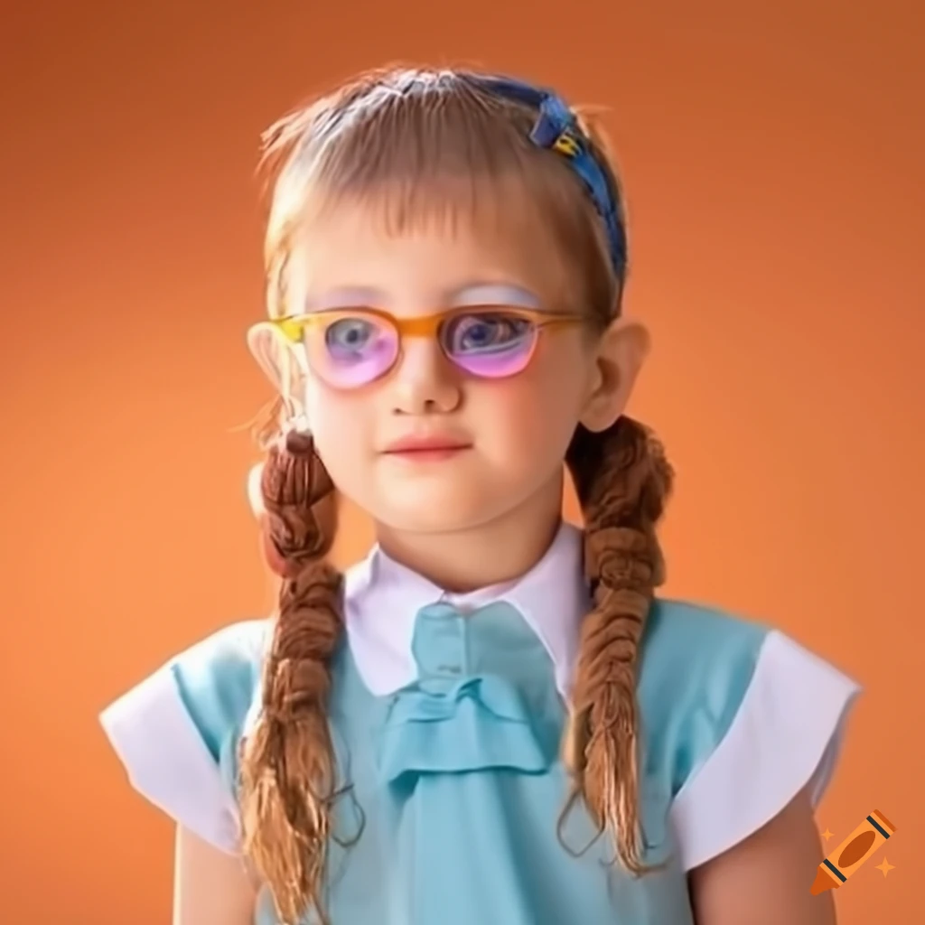 A child wearing school uniform on Craiyon