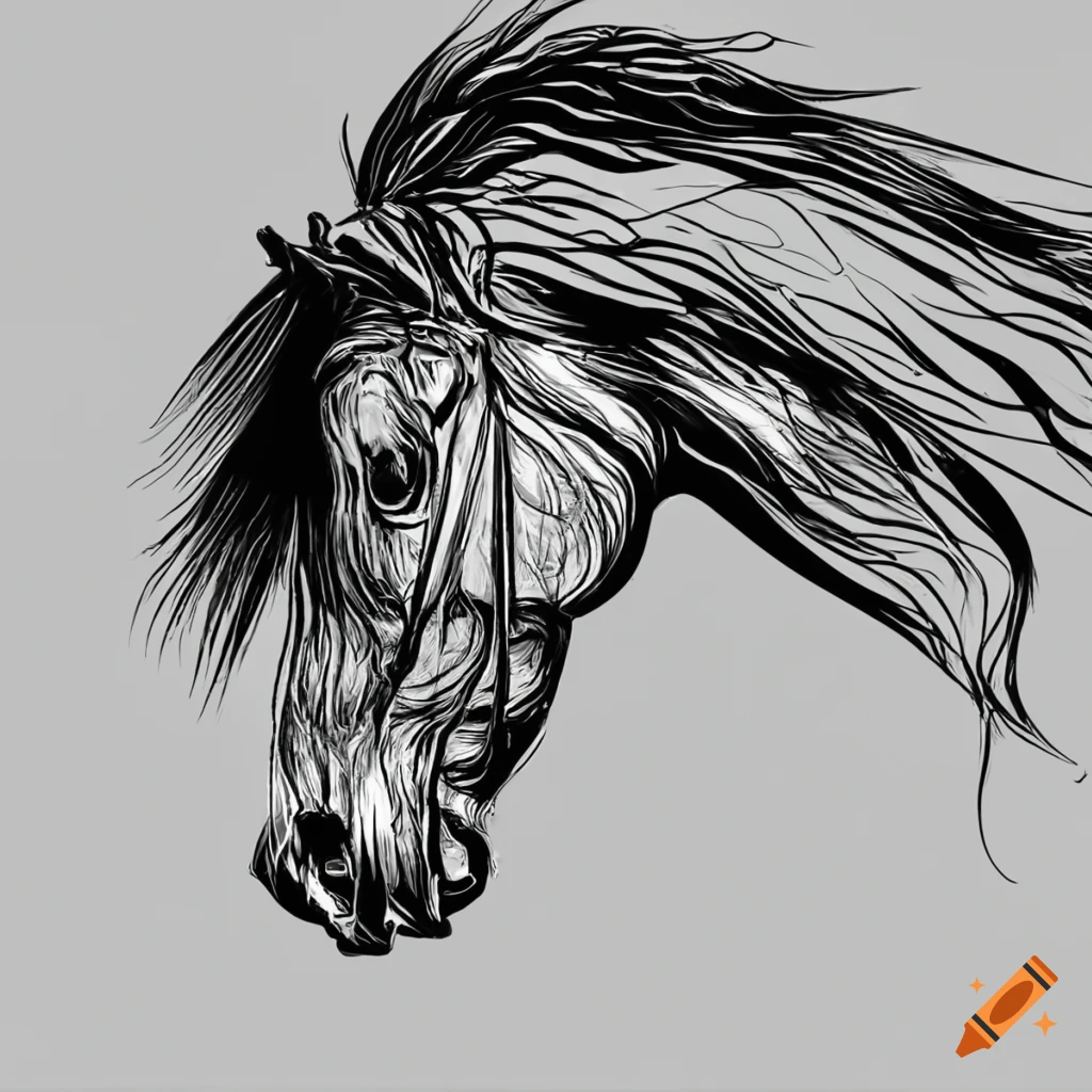 jumping horse sketch