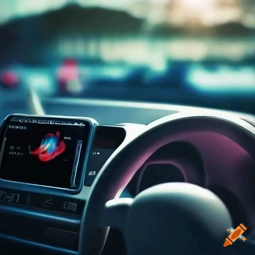 a mobile phone with no batter on the dash of a car