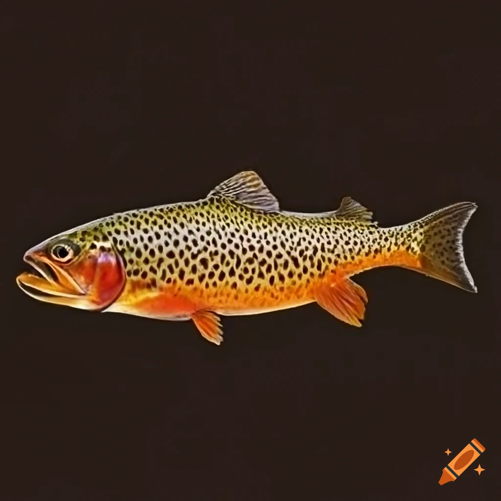 Brown trout skin camouflage