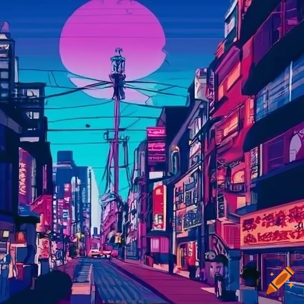 TOKYO STREET, anime city night scenery HD wallpaper | Pxfuel-demhanvico.com.vn
