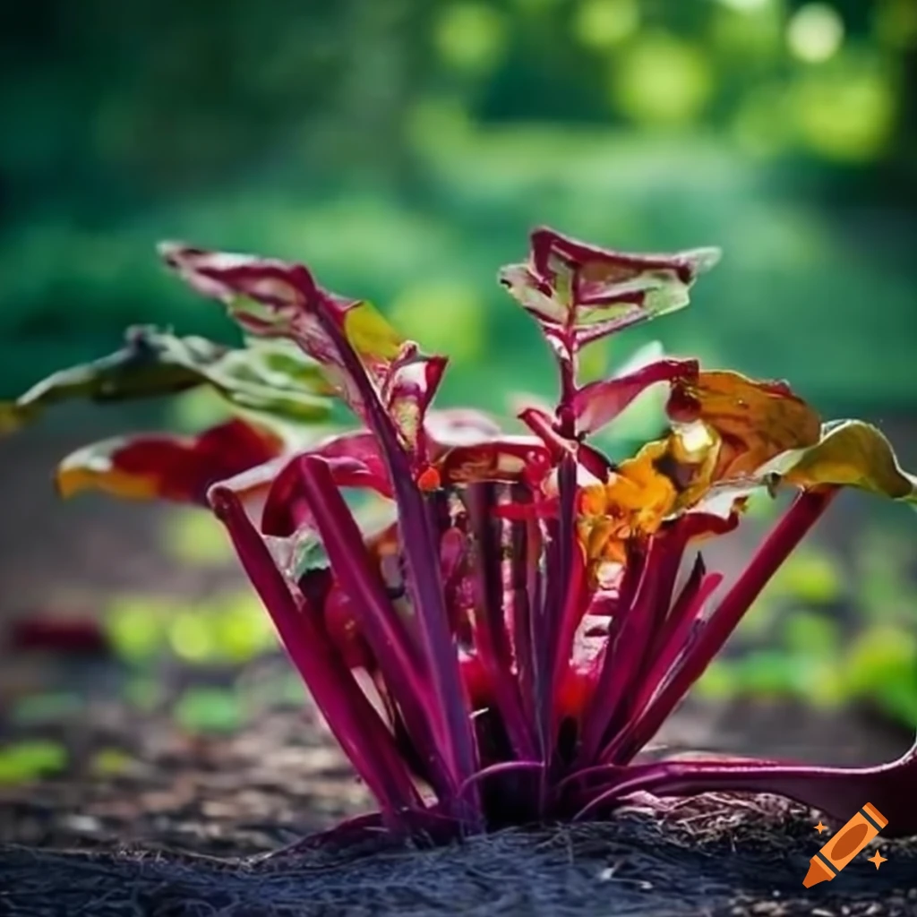 Bushel of freshpicked heirloom rainbow beets in the garden