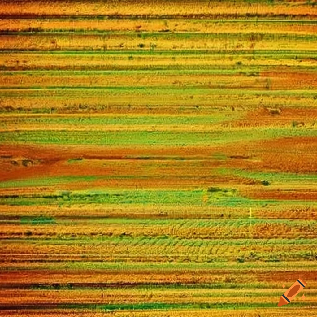 Farming field from above with lines