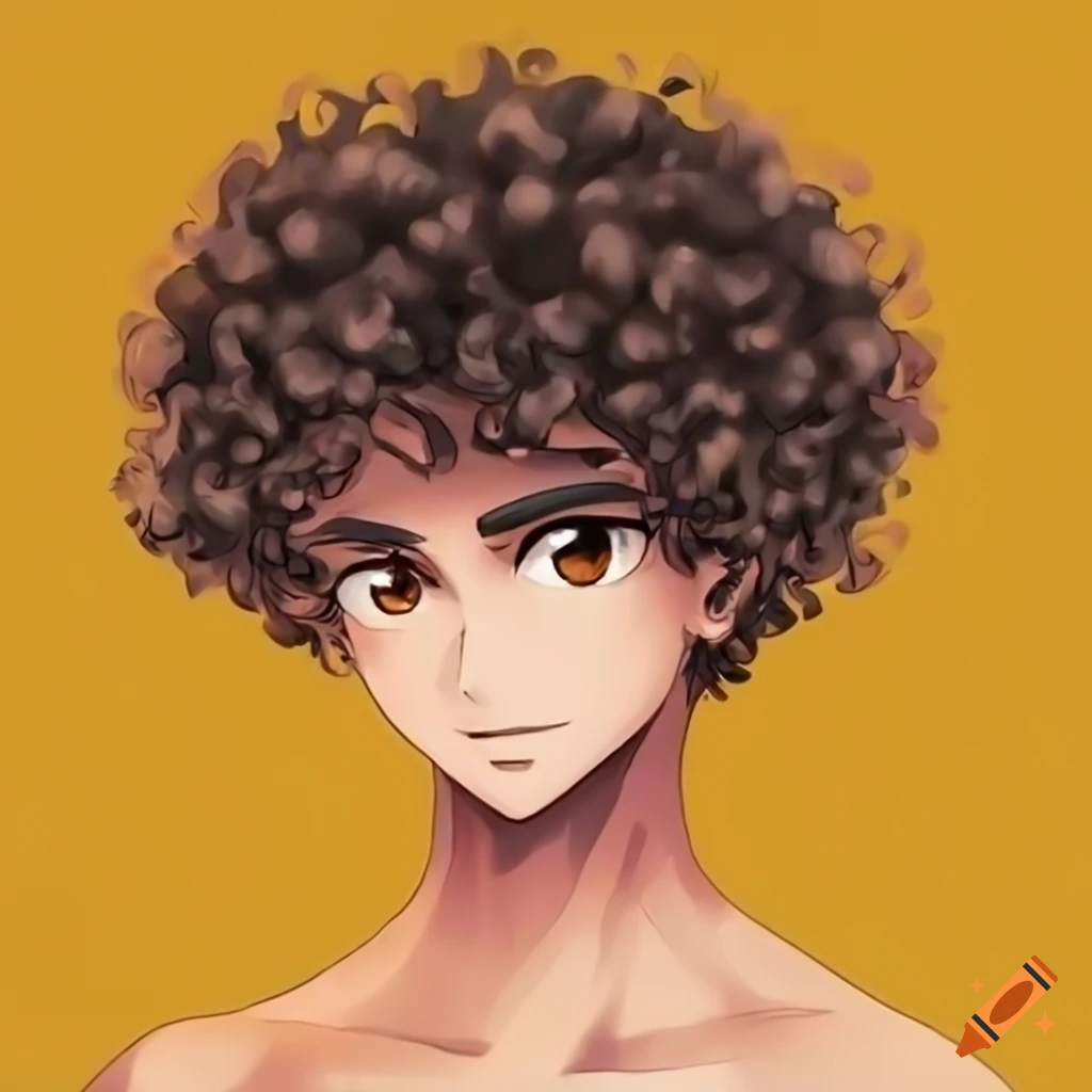 Anime characters with curly hair male