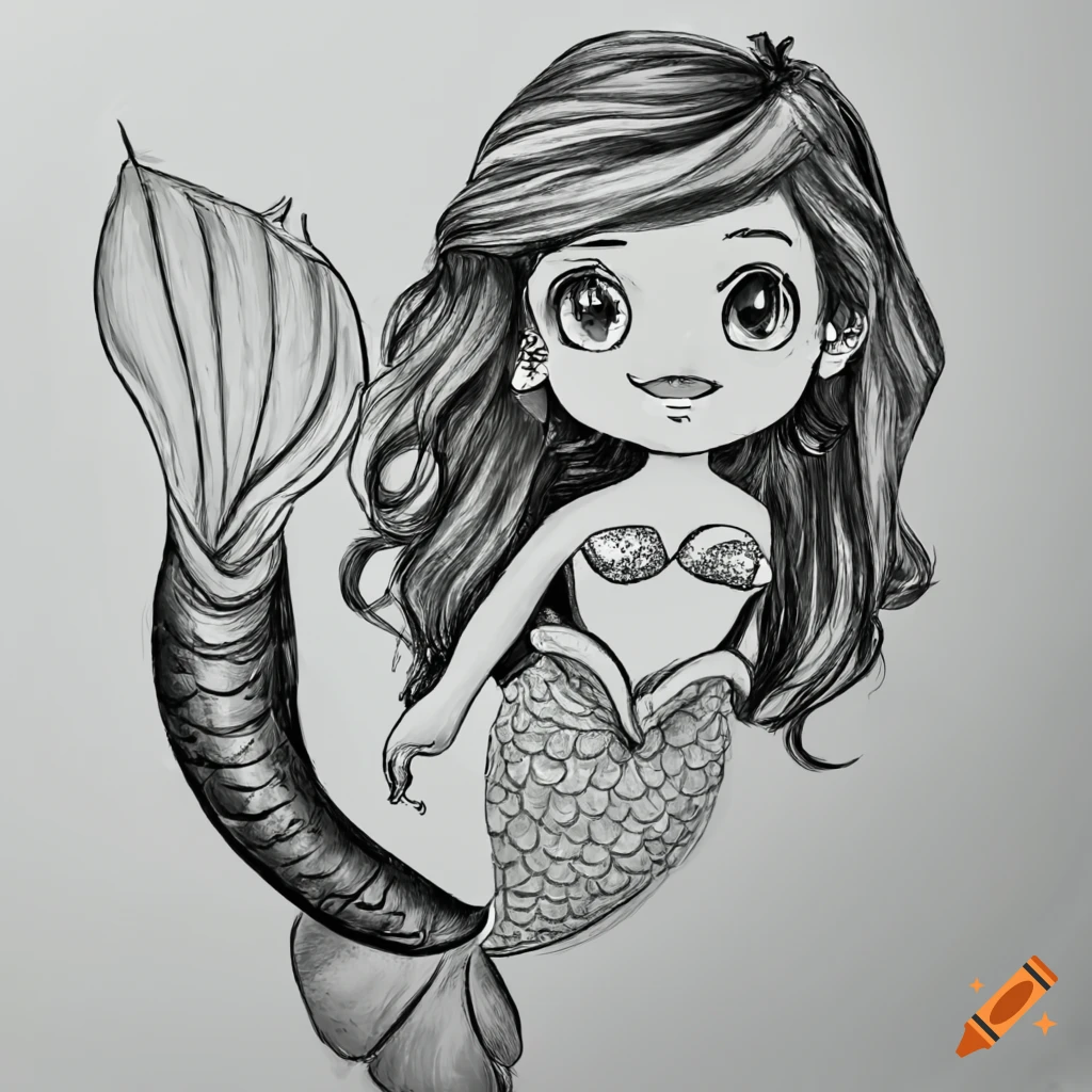 Easy Mermaid Drawing for Kids - YouTube