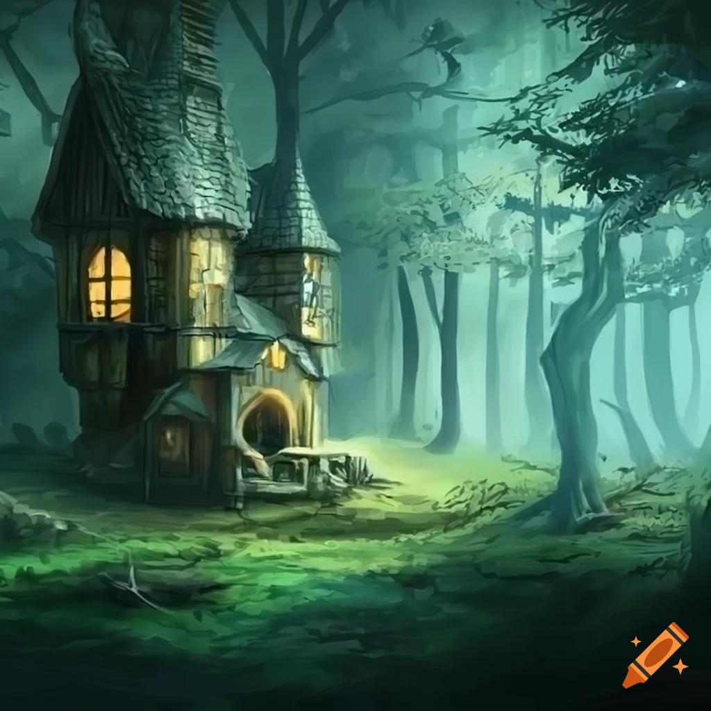 Fantasy, forest, house