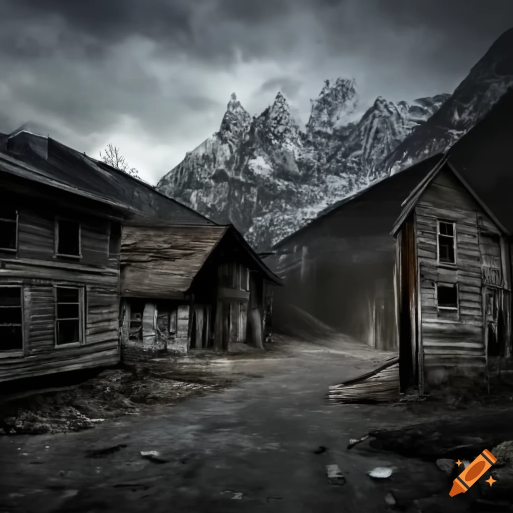 Ghost town on Craiyon