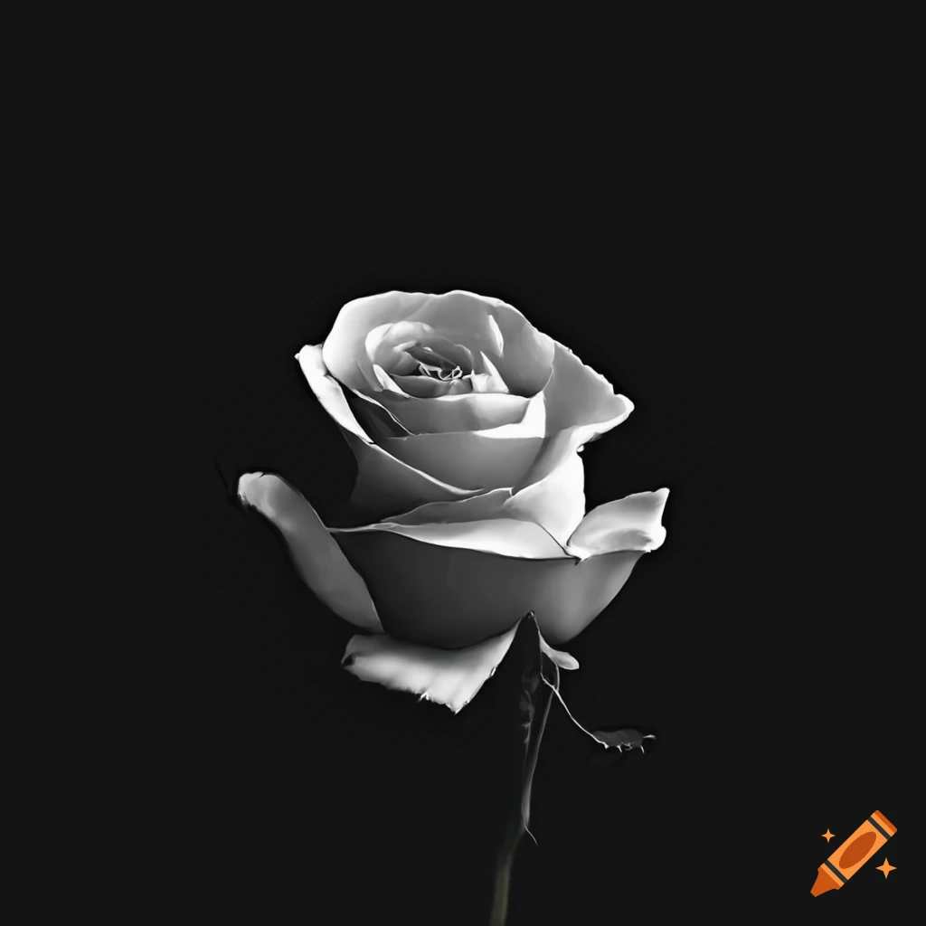 black and white roses images