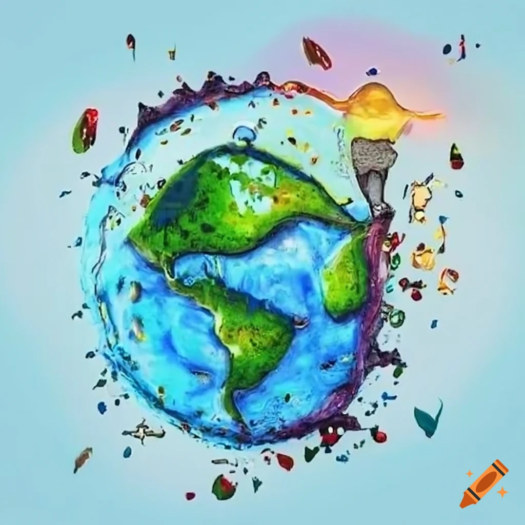 Climate Change Watercolor Art | AI Art Generator | Easy-Peasy.AI