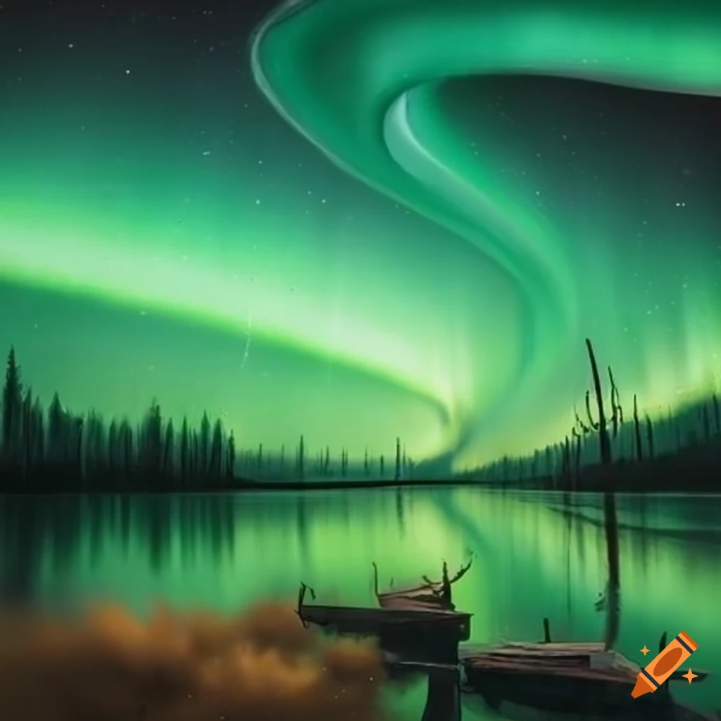 Northern lights in the style of van gogh on Craiyon