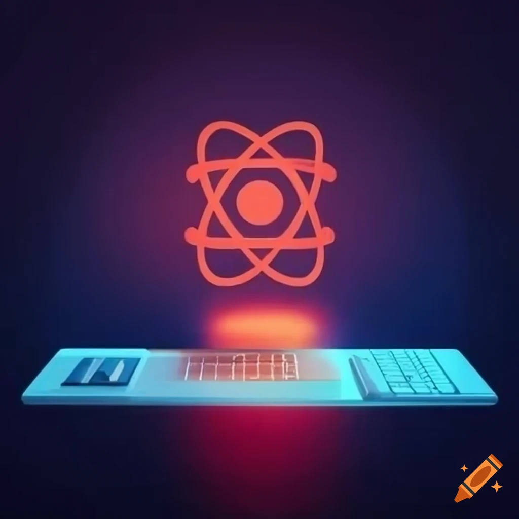 A man programming with reactjs in a modern office on Craiyon