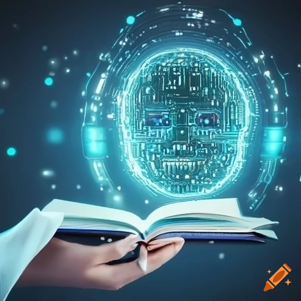 Ai studying a book about ai