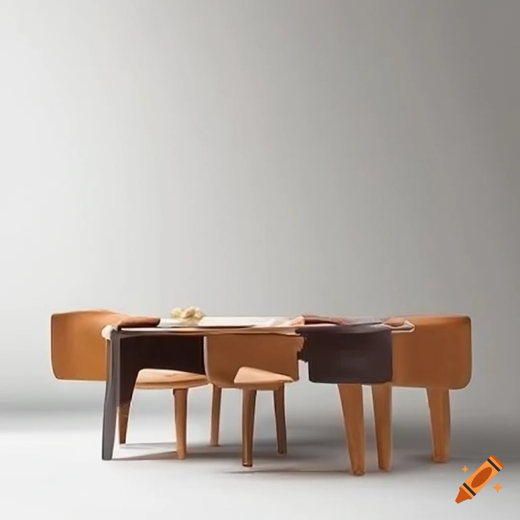 A sofa that turns into a dining table on Craiyon
