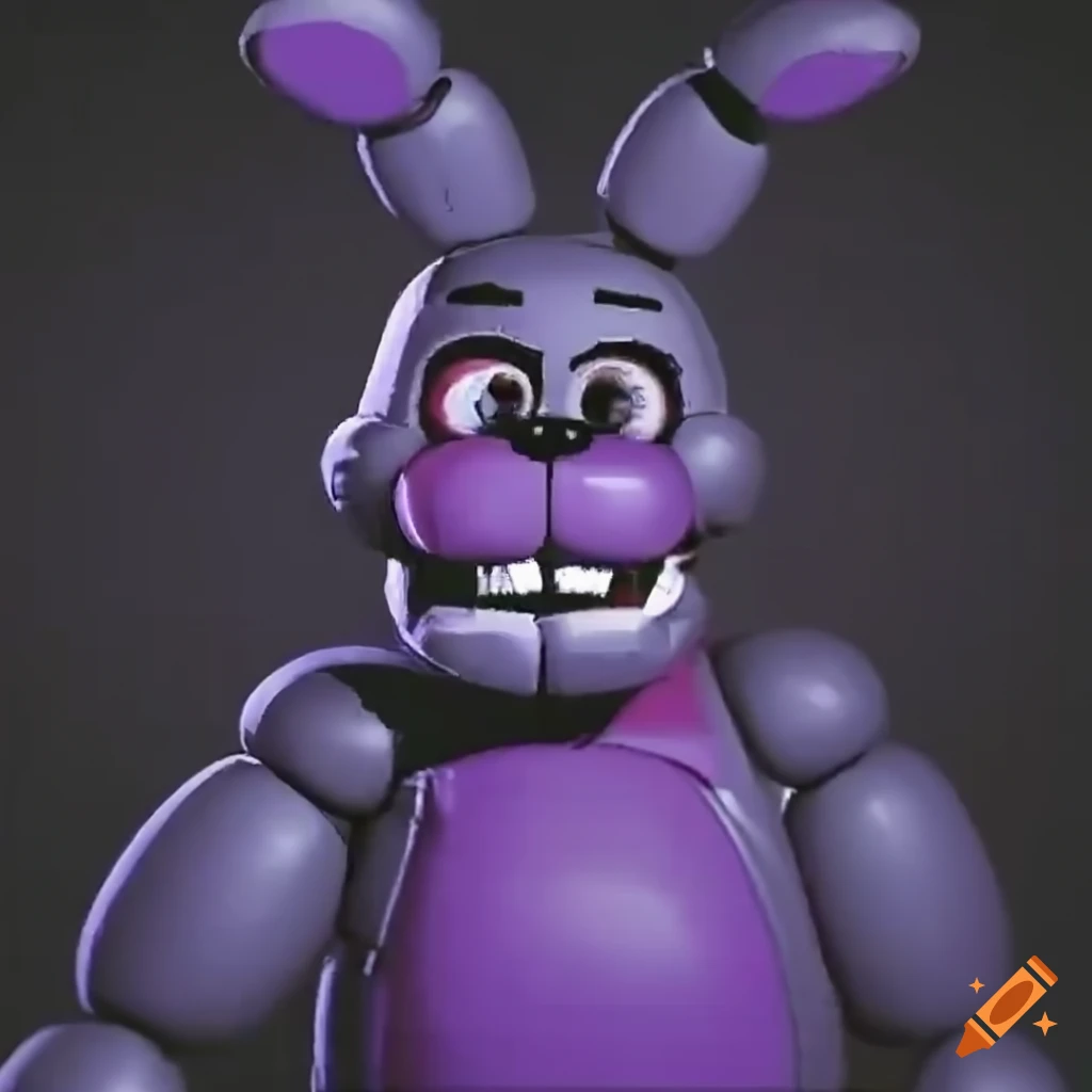 1990s vhs footage of bonnie the bunny, dark lighting, vintage