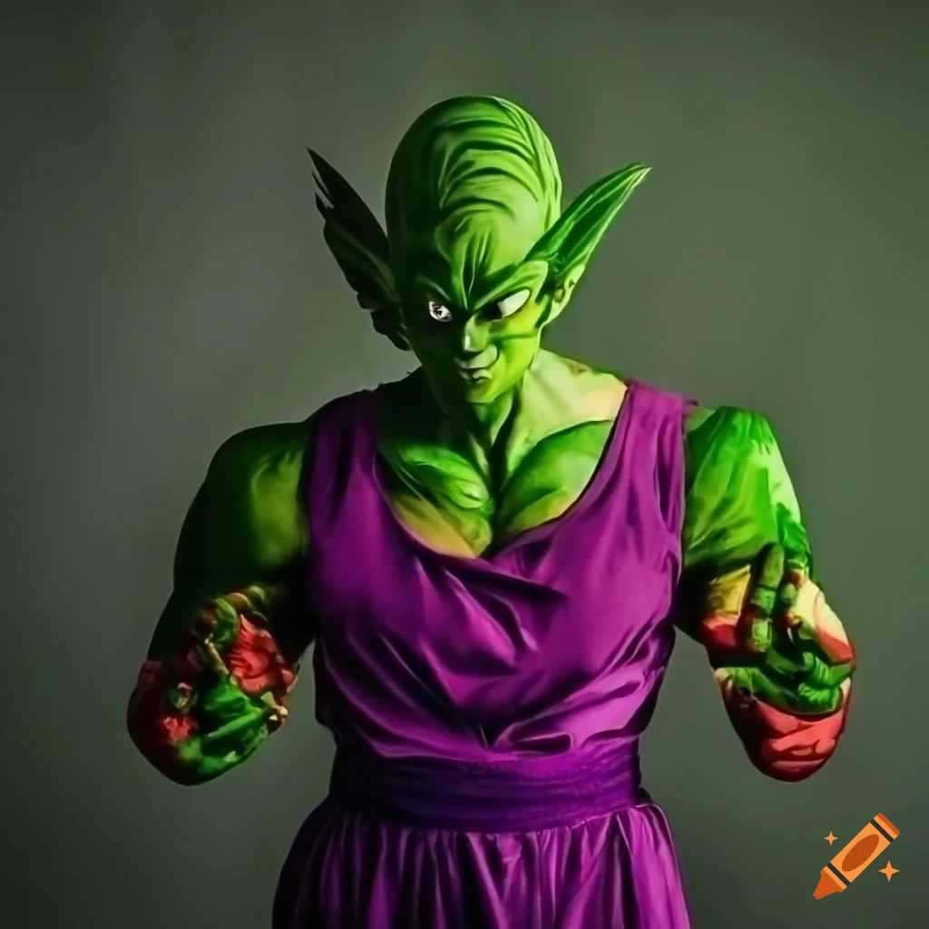A cosplay of piccolo from dragon ball z, india on Craiyon