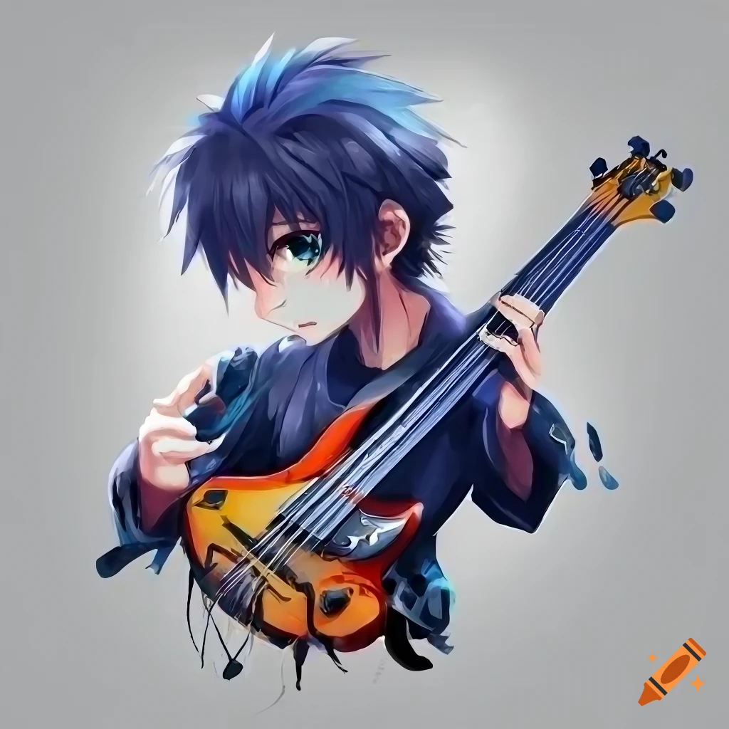 Bassist Art: Anime Style Drawing