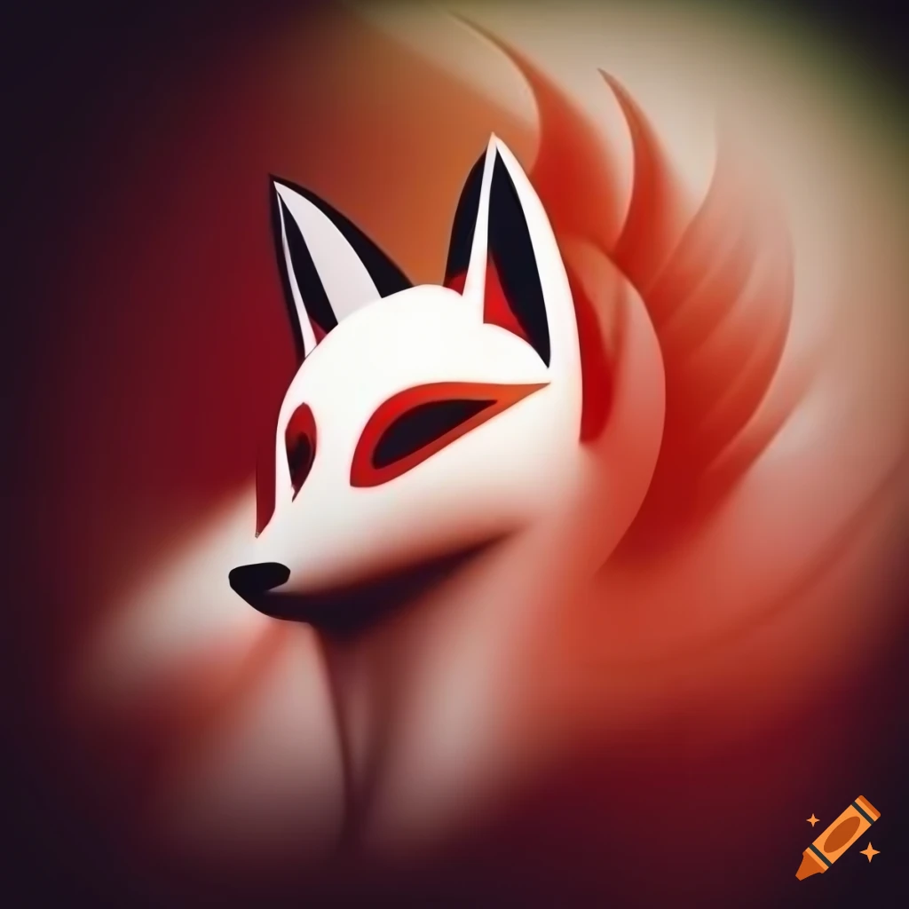 Fox kitsune logo on Craiyon