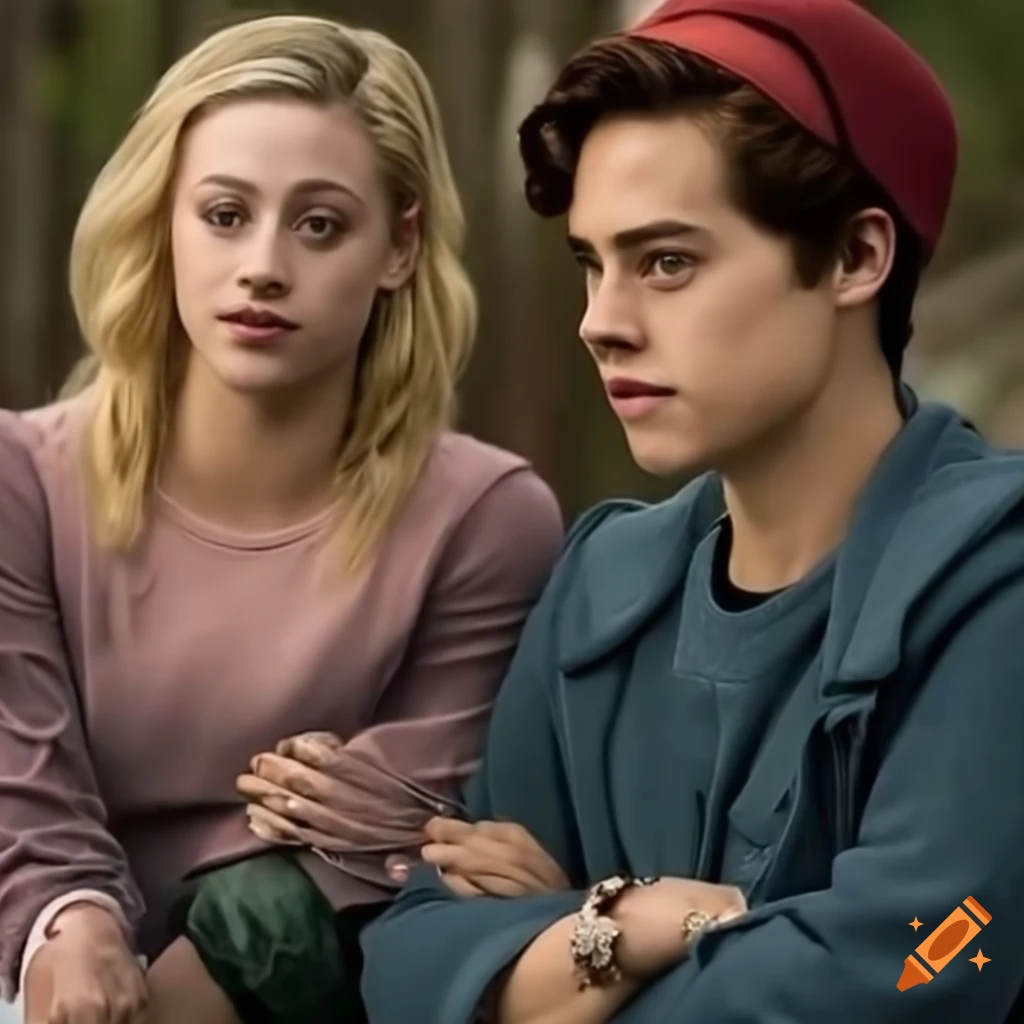 Lili reinhart and cole sprouse as betty and jughead on riverdale on Craiyon