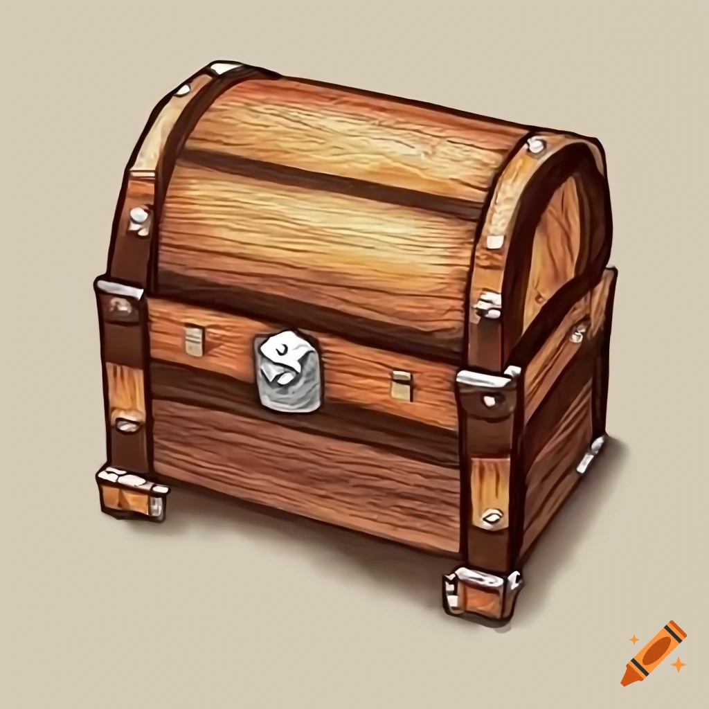 Closed Wooden Treasure Chest  Treasure chest, Box icon, Cartoon treasure  chest