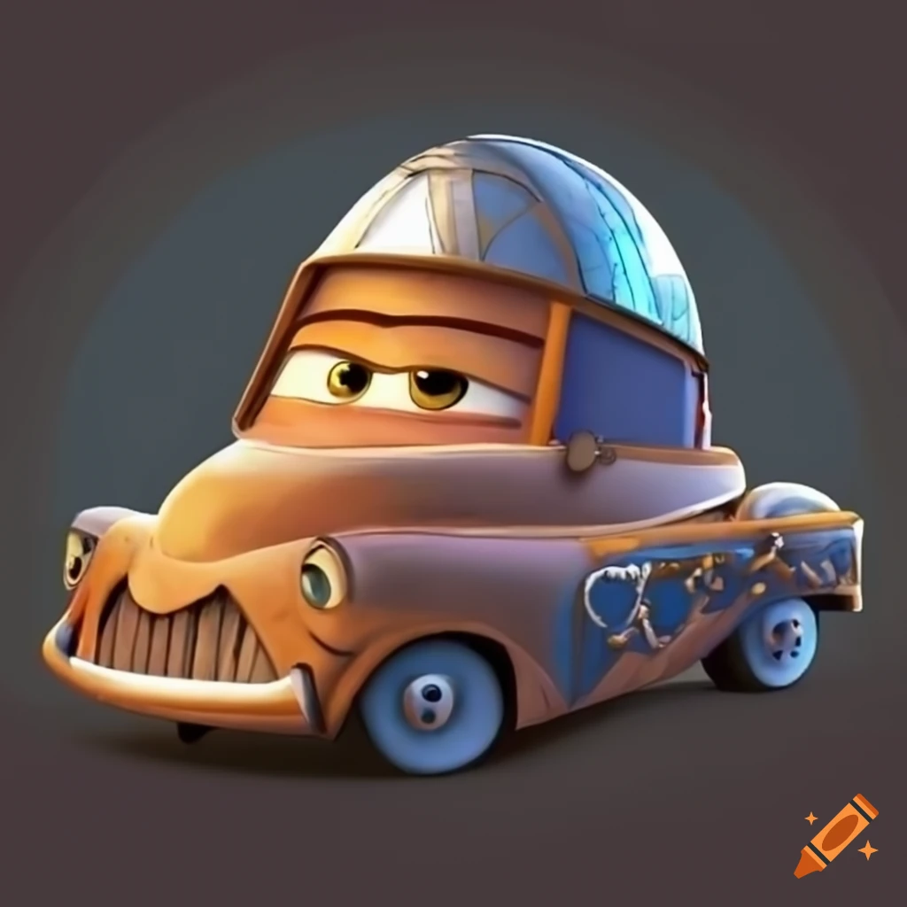 Draw a picture of tow mater from disney pixar's cars movie on Craiyon