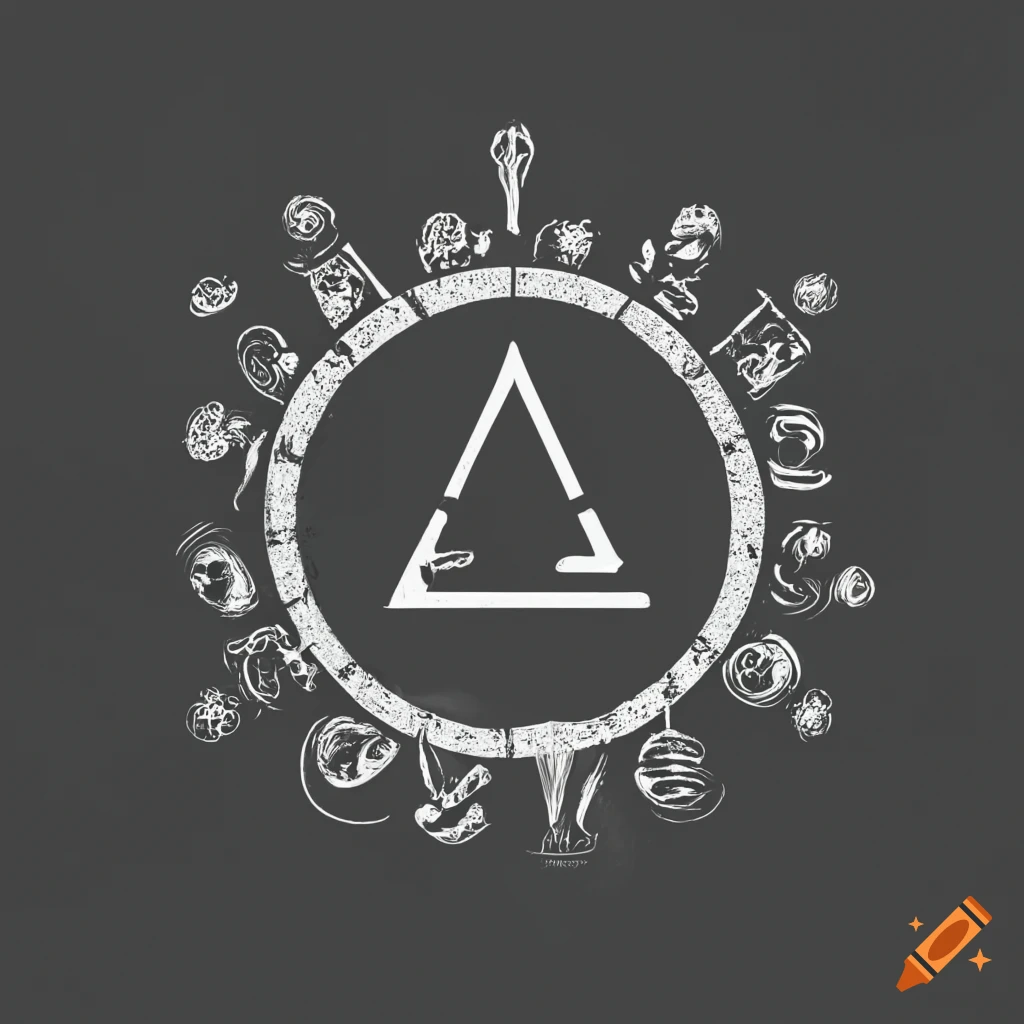 Monogram alchemy logo design stock Royalty Free Vector Image