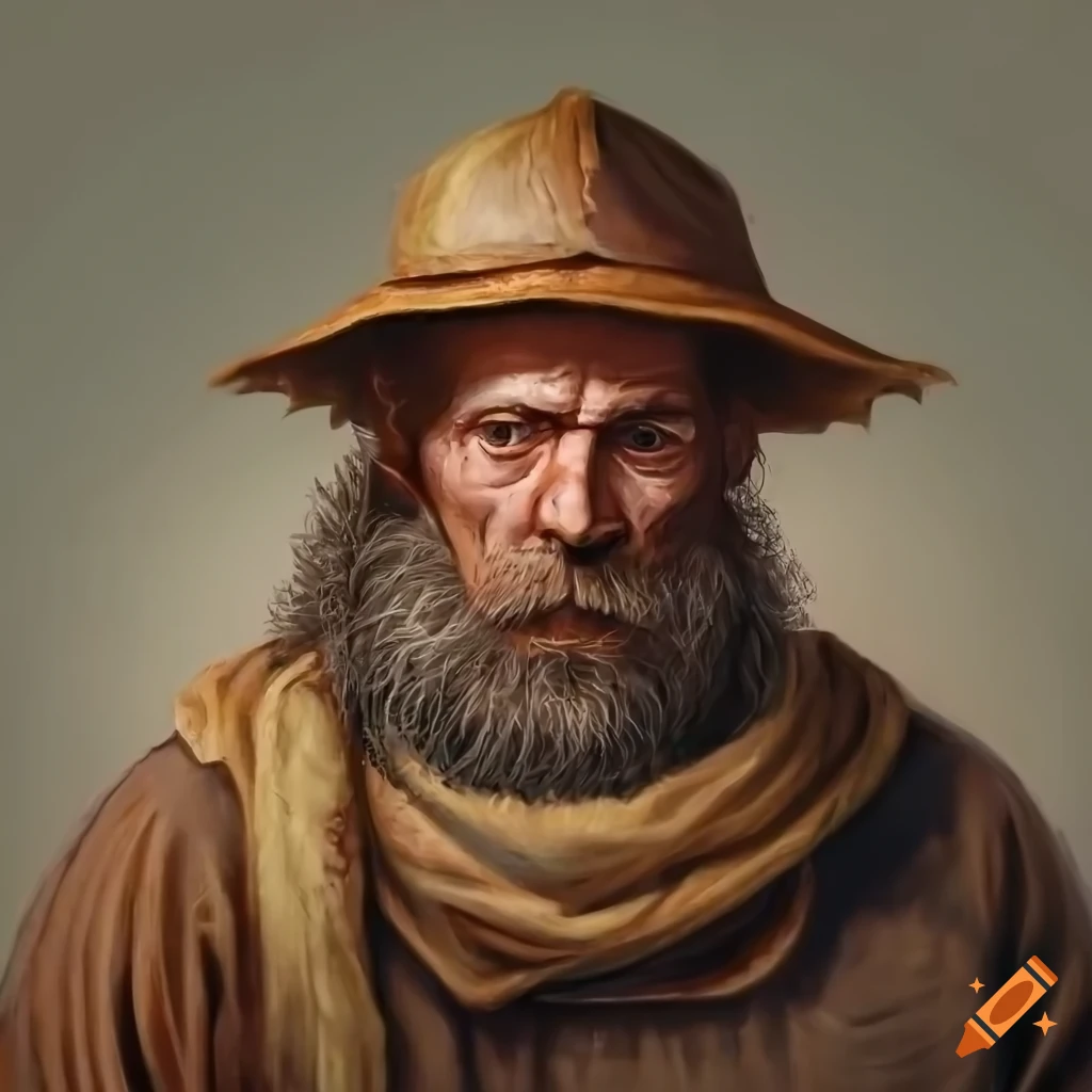 Portrait of a medieval farmer, highly detailed, 4k, 85 mm
