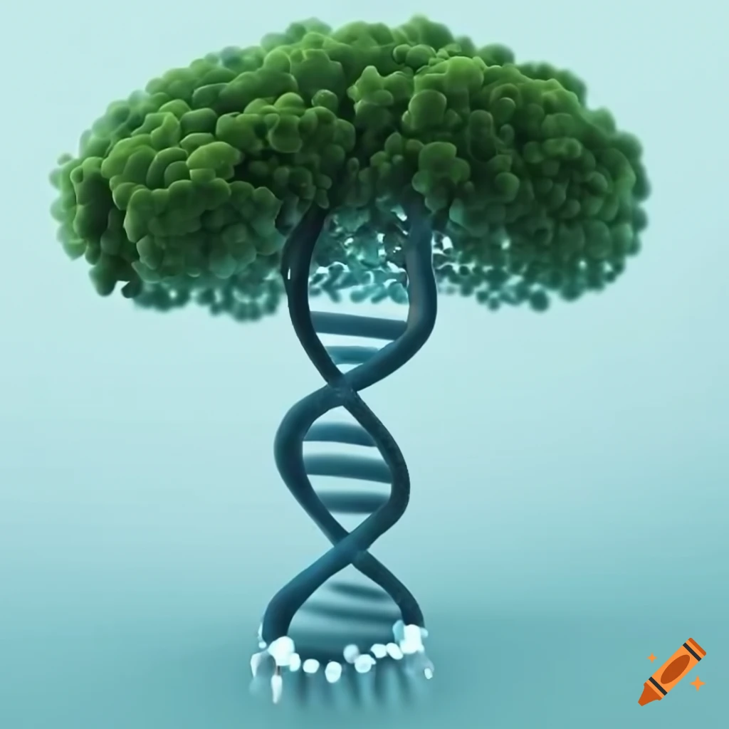 Dna molecules trees on Craiyon