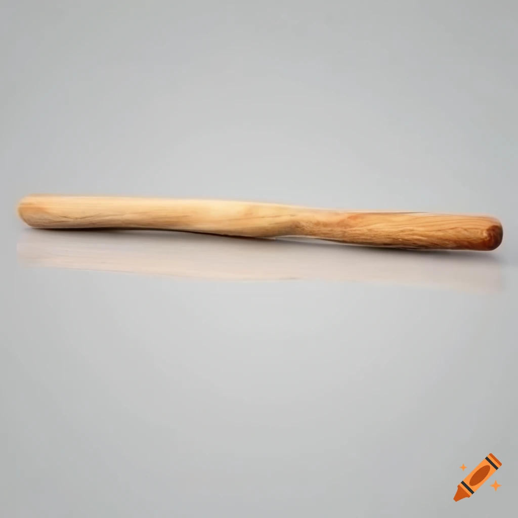 A wooden stick on a white background