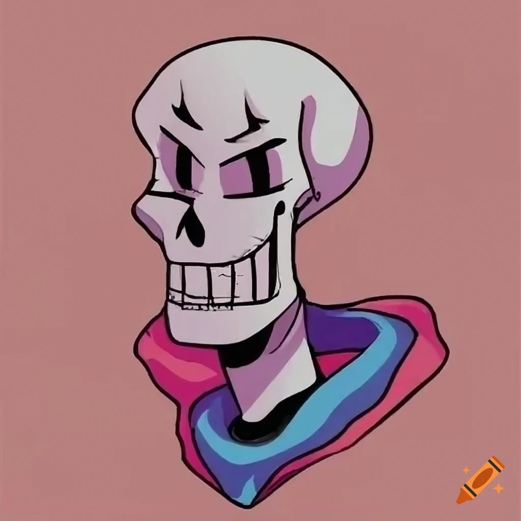 Papyrus from undertale in manga style on Craiyon