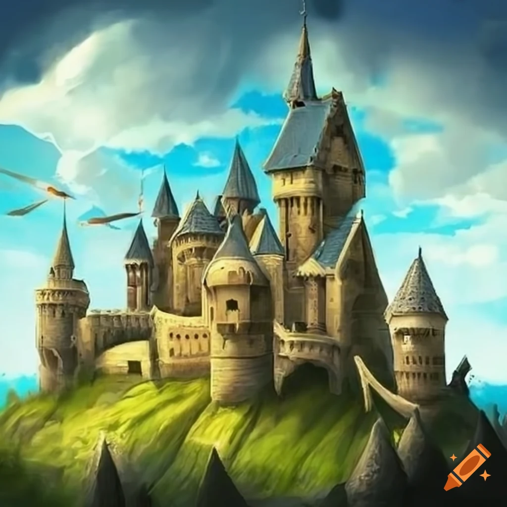 Fantasy castle on Craiyon