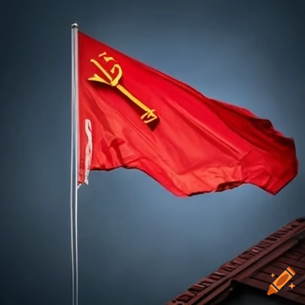 communist flag pole