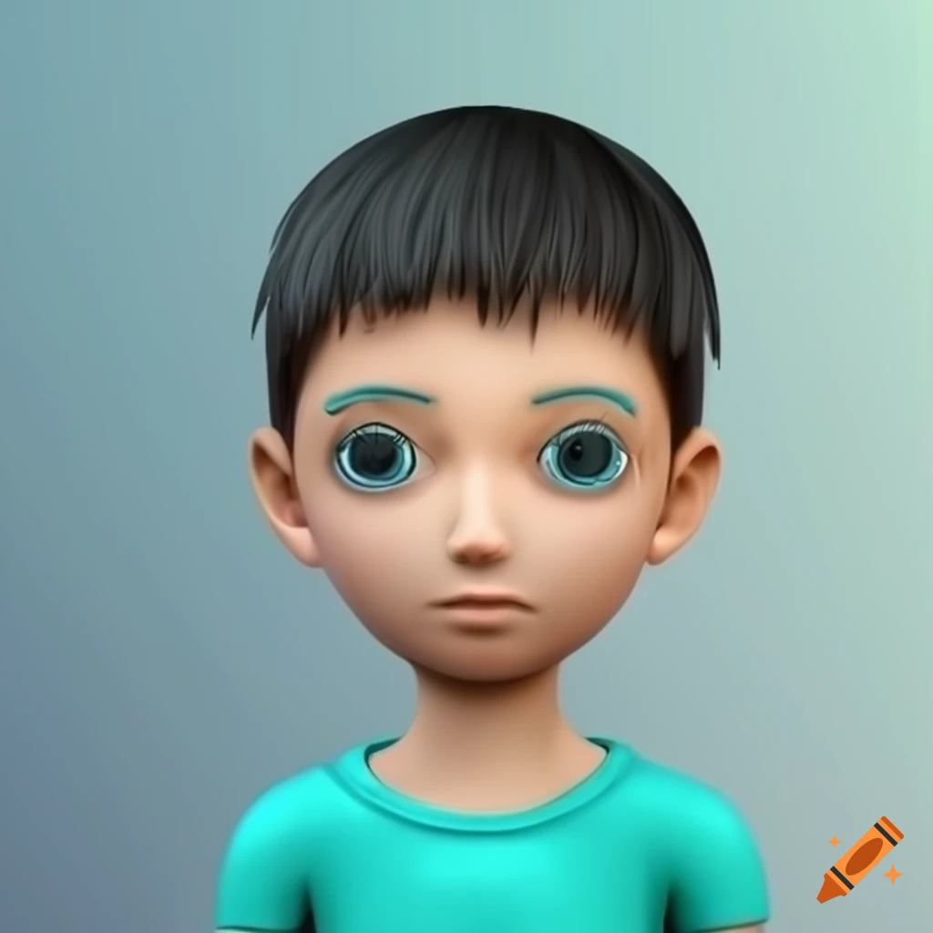 3d image of boy on Craiyon