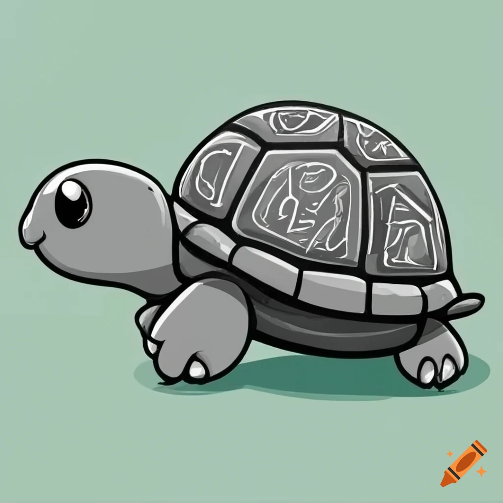 Cute turtle cartoon | Stock vector | Colourbox