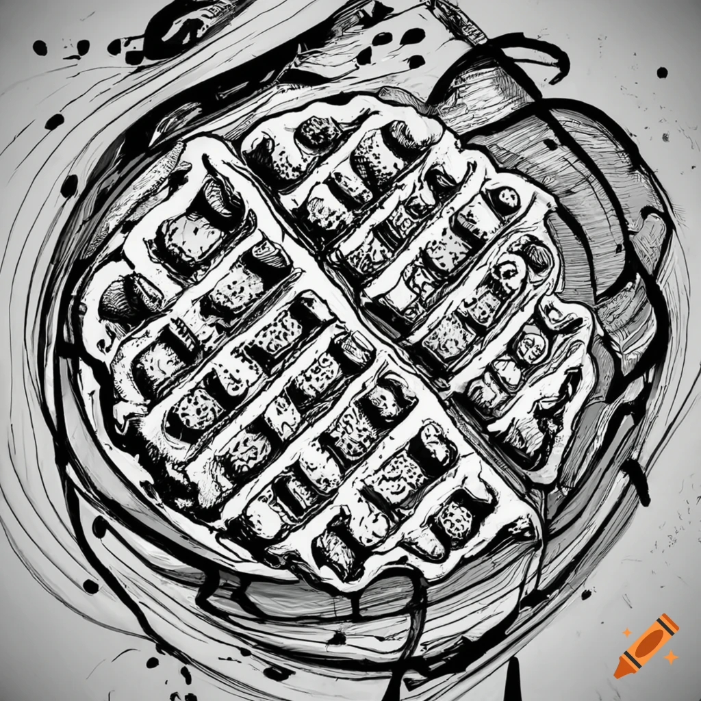 Breakfast Illustration Black And White