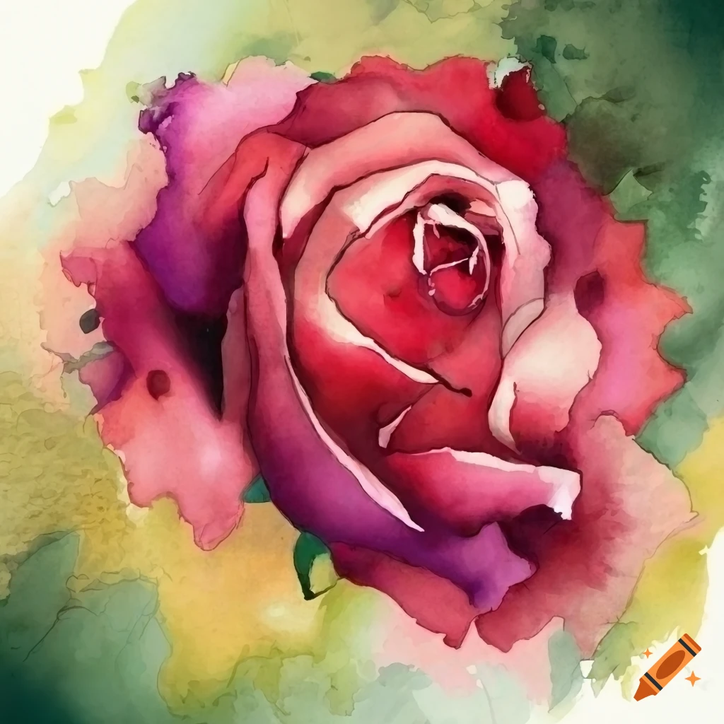 Watercolour roses high resolution higher quality