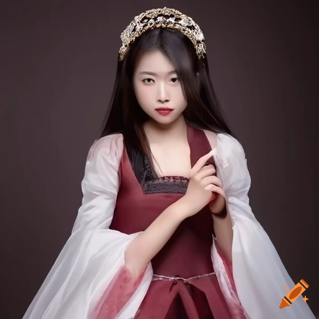 Asian girl with renaissance dress